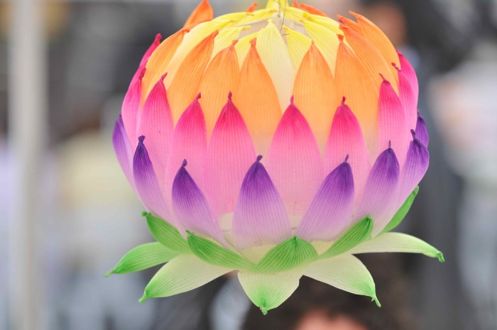 Lanterna a forma di fiore di loto