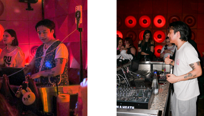 Il DJ coreano Kim in discoteca